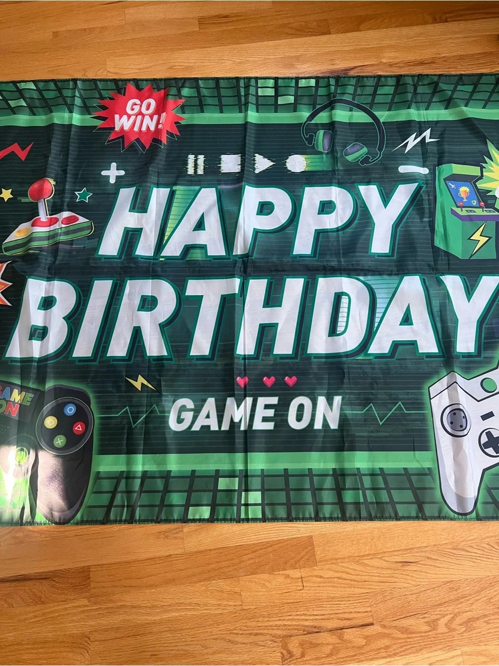 Happy Birthday Game On Party Banner - Green